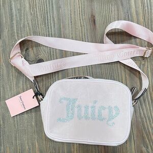 Juicy Couture Powder Blush with Rinestones Crossbody Bag